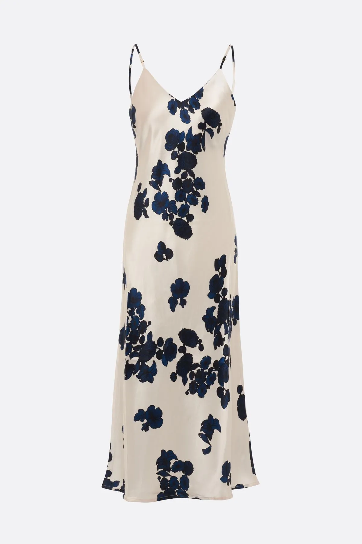 DORA MORNING GLORY SILK MIDI SLIP DRESS - Archive