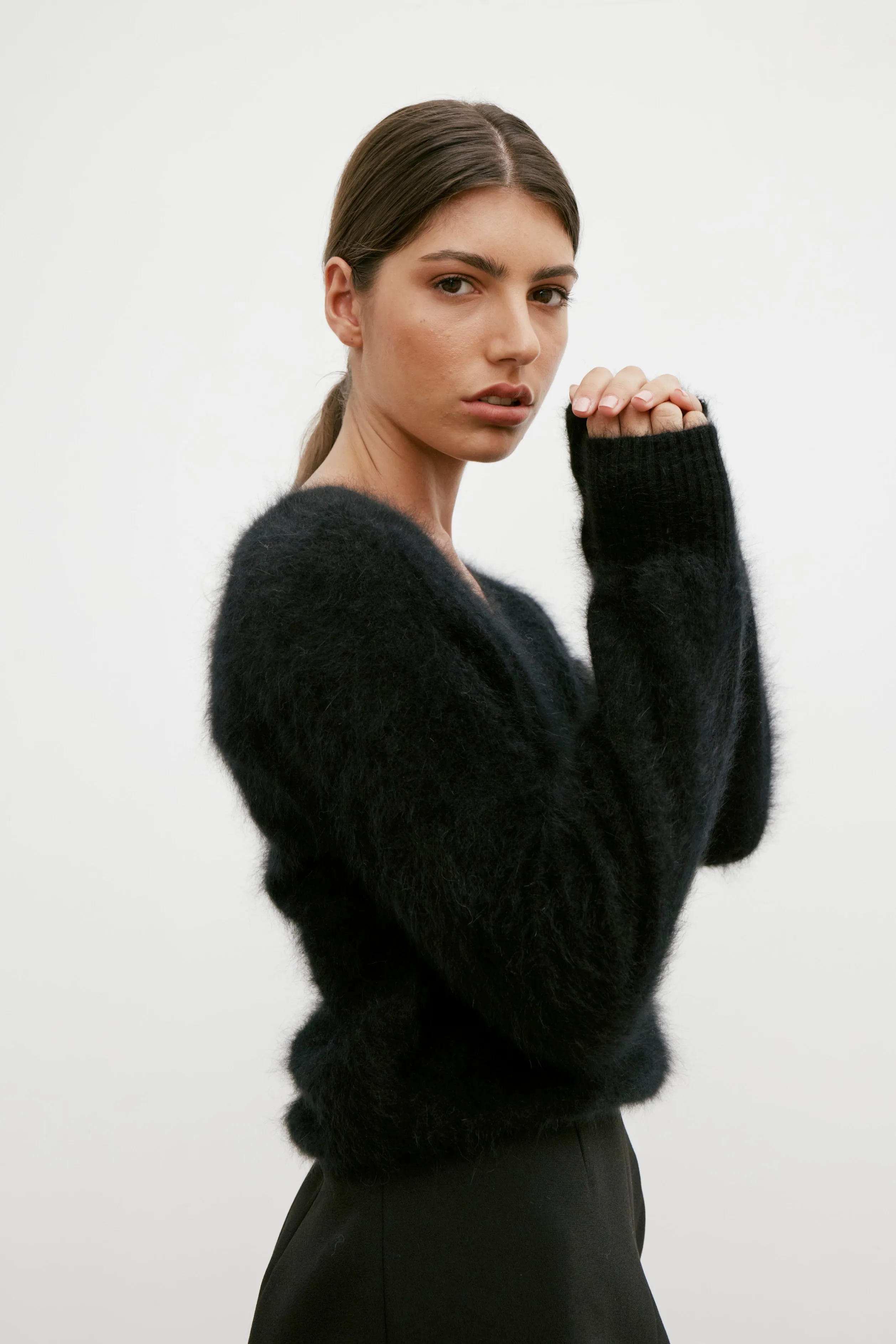 Isabella V Neck - Black