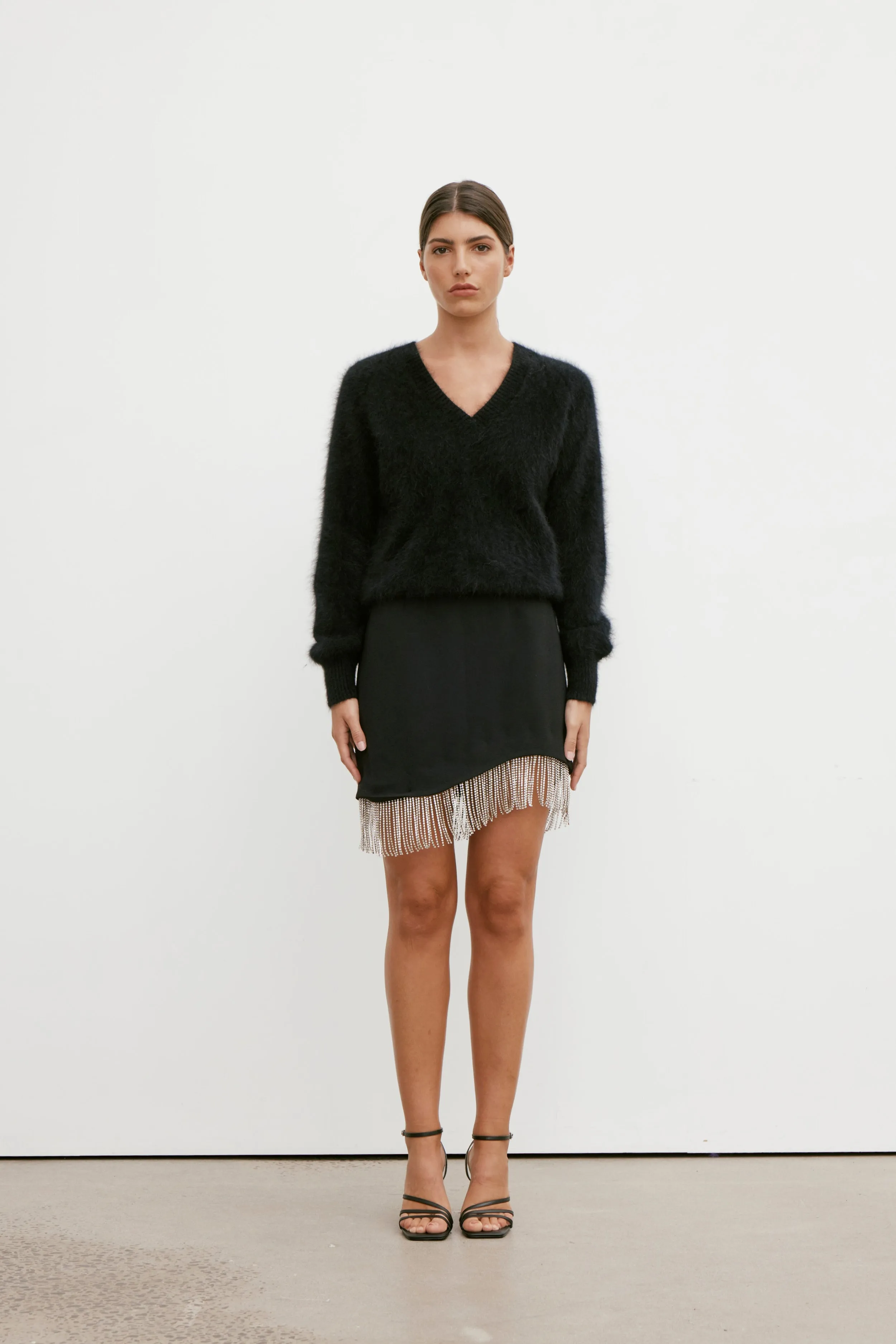 Isabella V Neck - Black