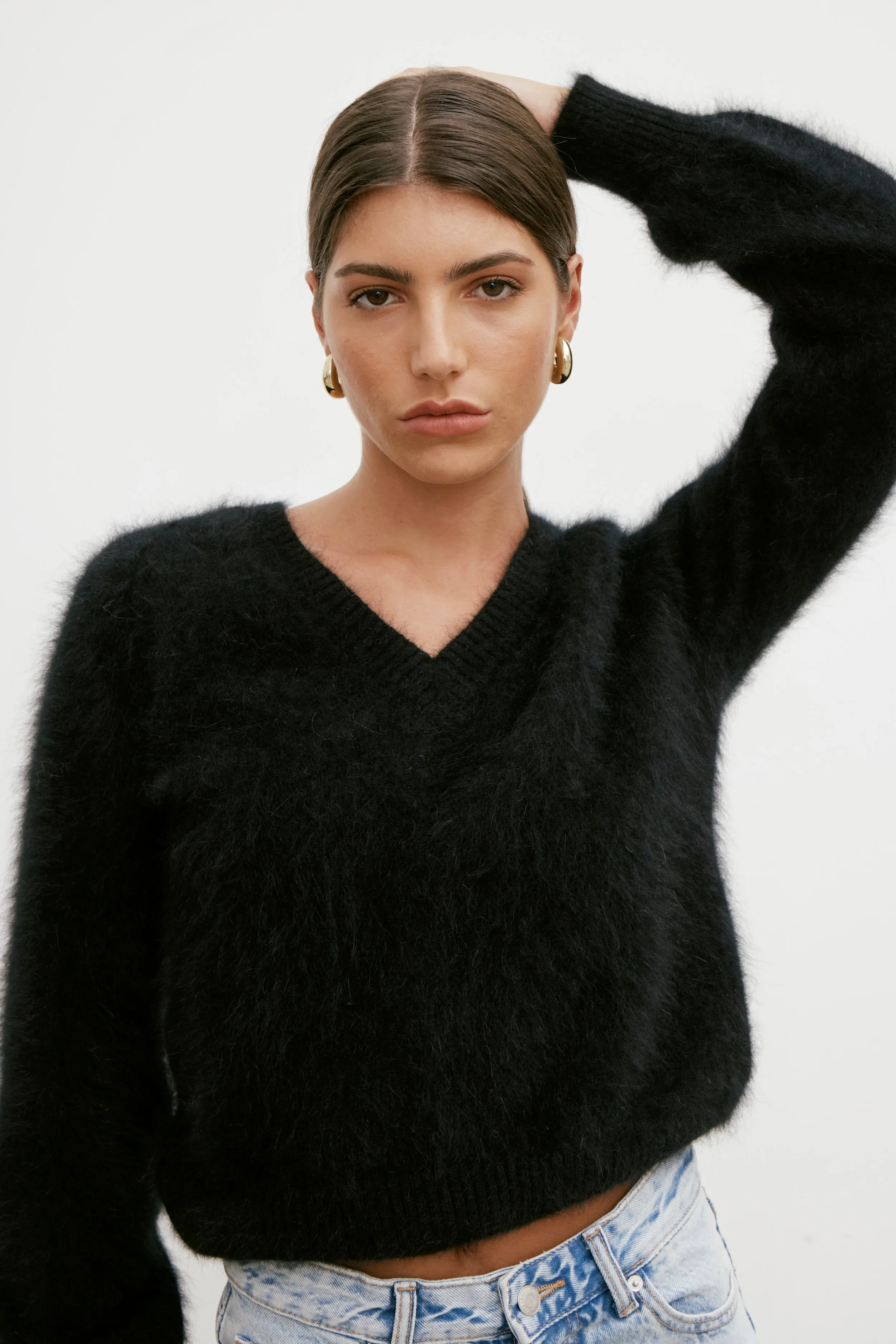 Isabella V Neck - Black