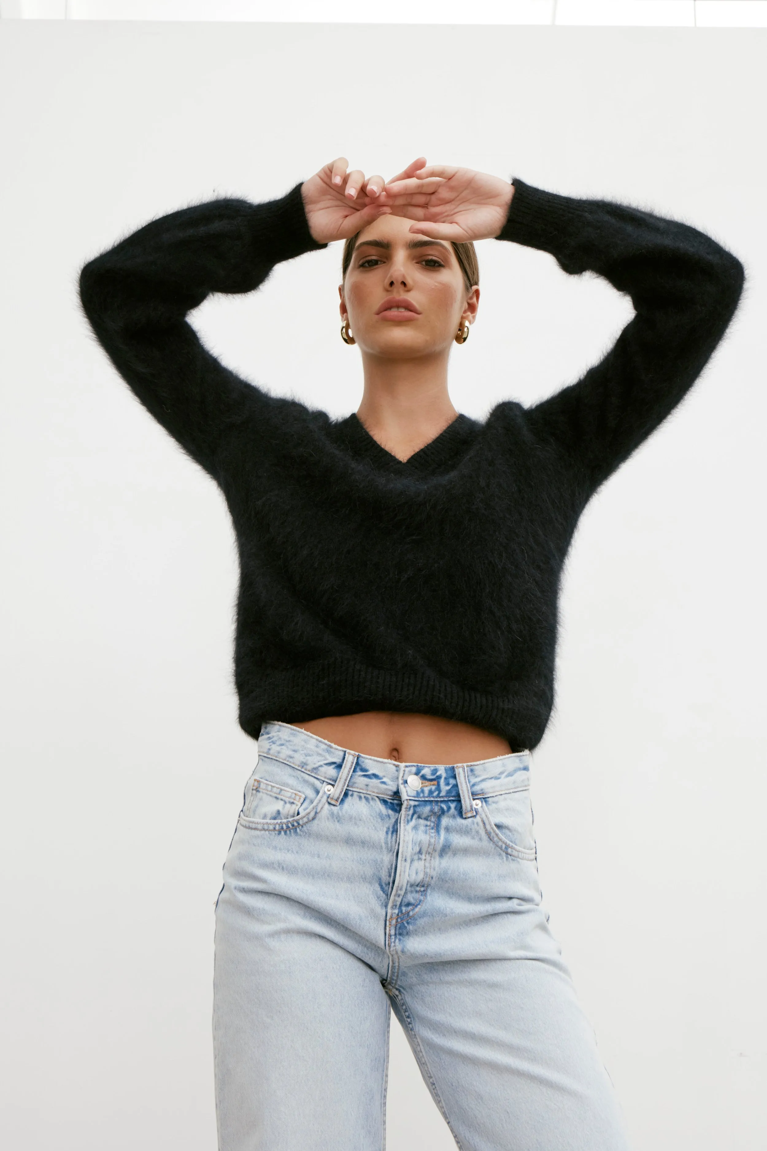 Isabella V Neck - Black