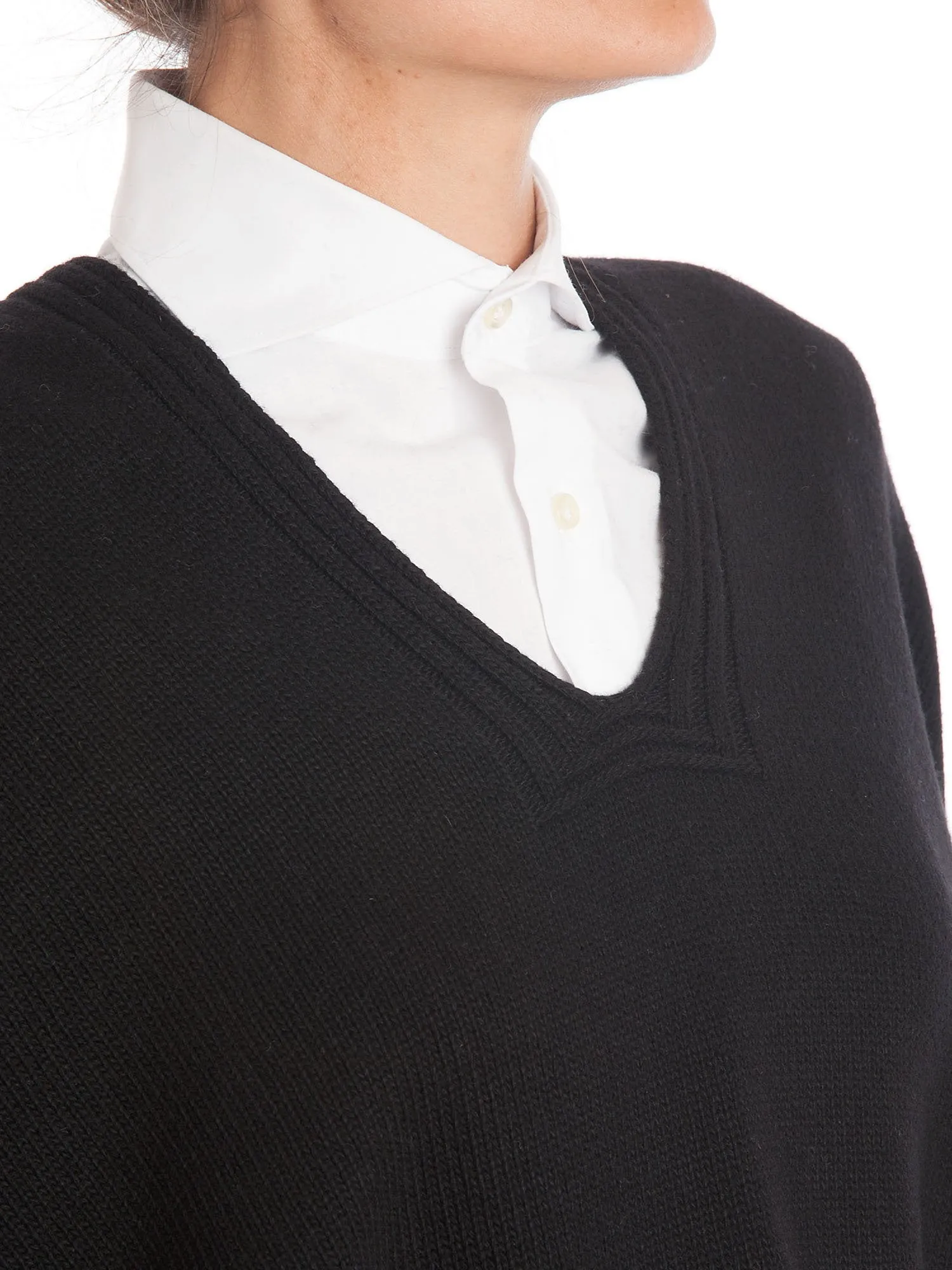Mantella misto cashmere bottoni