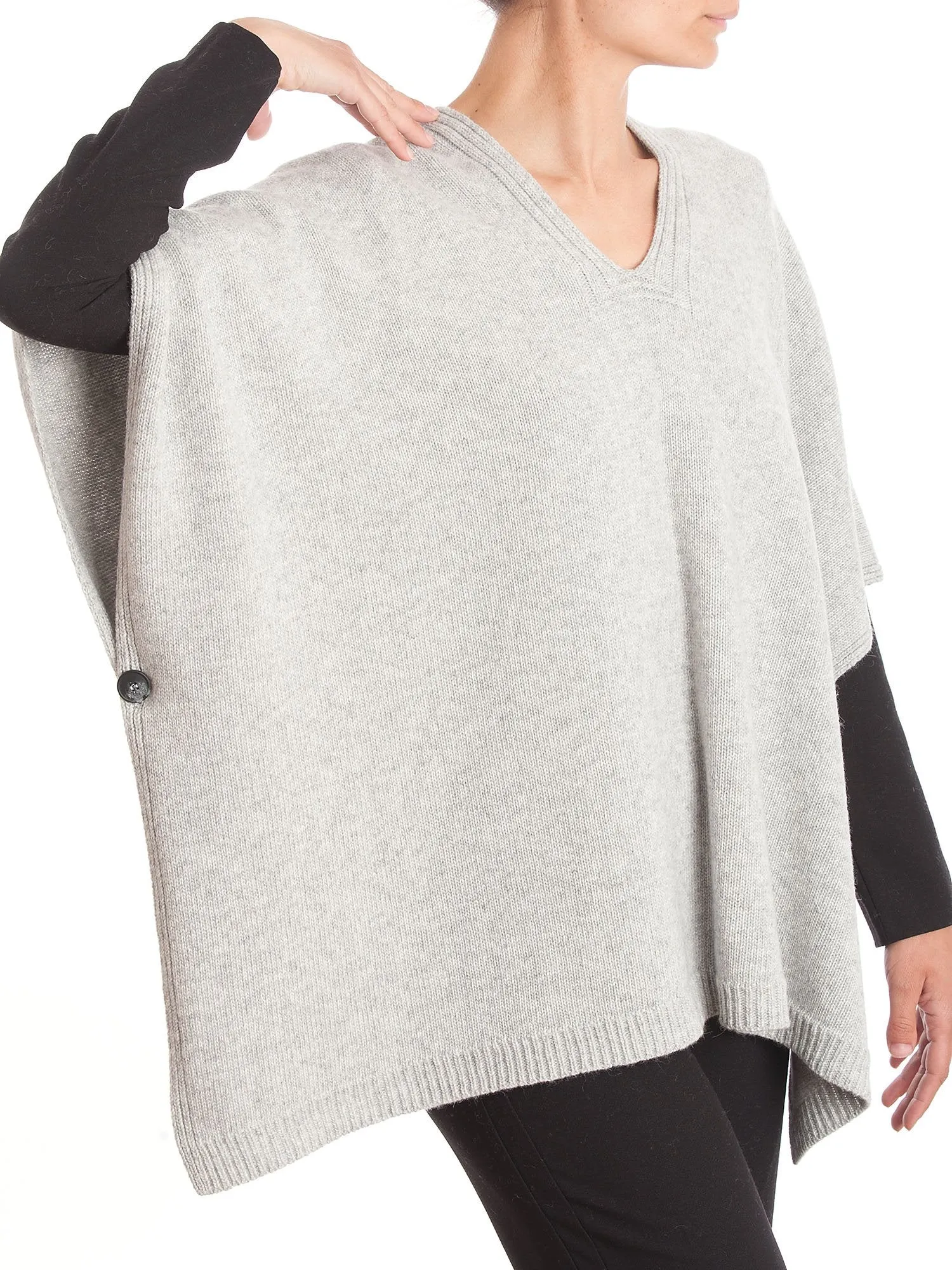 Mantella misto cashmere bottoni