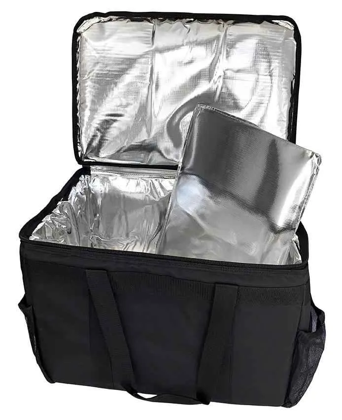 Medium Top Loading Insulated Hot/Cold Silver Lining Delivery Bag - 2 Pack