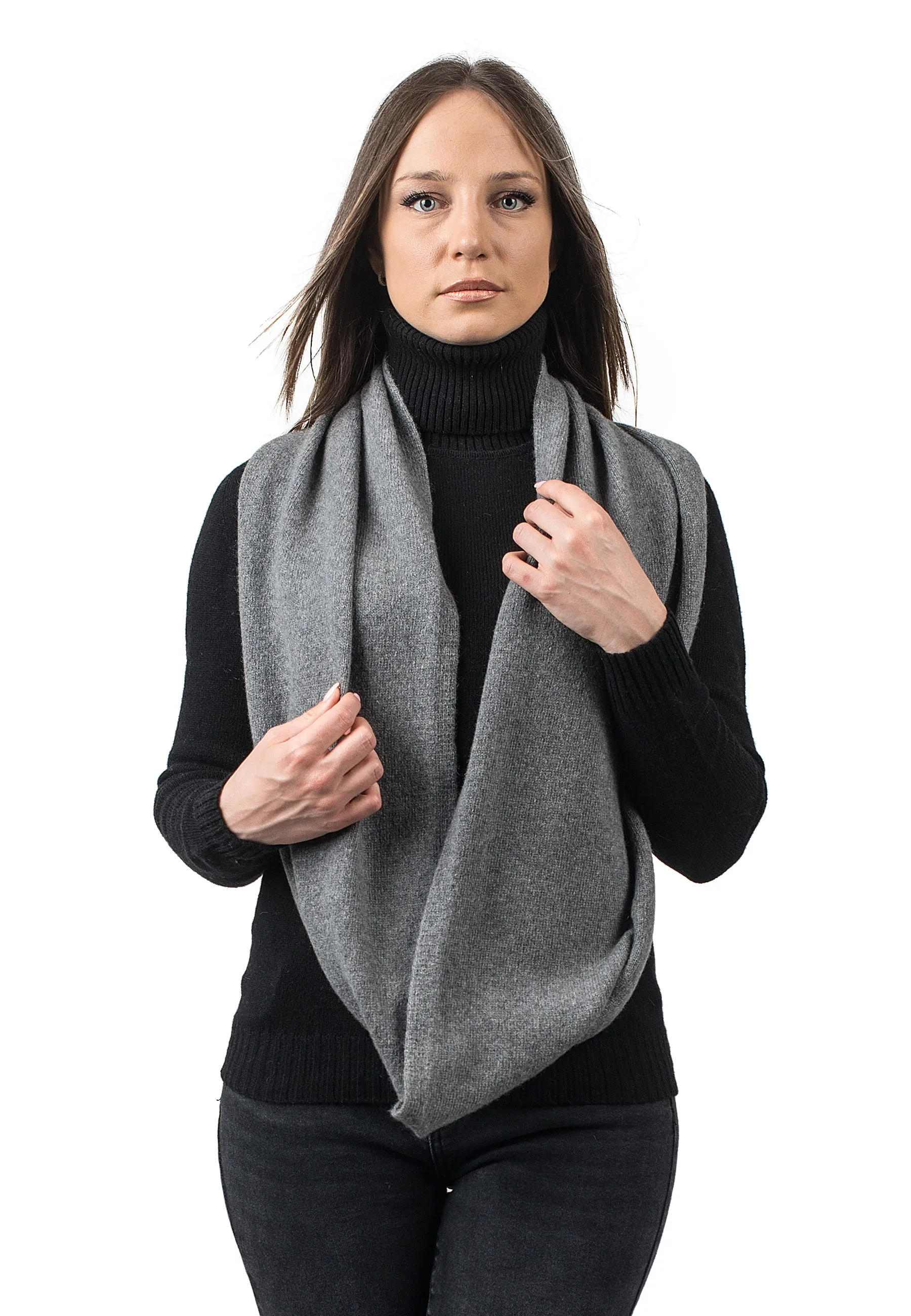 Sciarpa chiusa 100% cashmere rigenerato