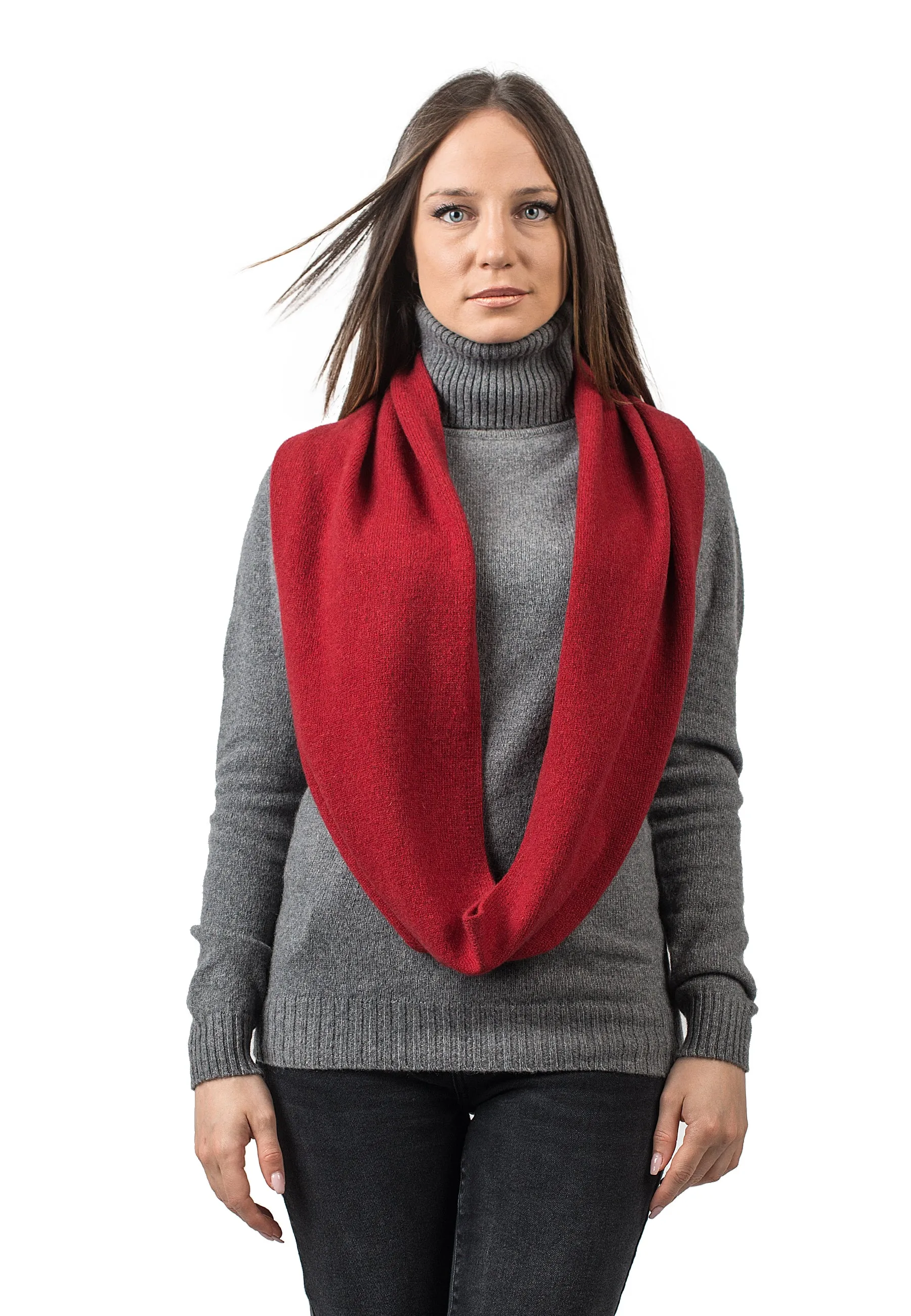 Sciarpa chiusa 100% cashmere rigenerato