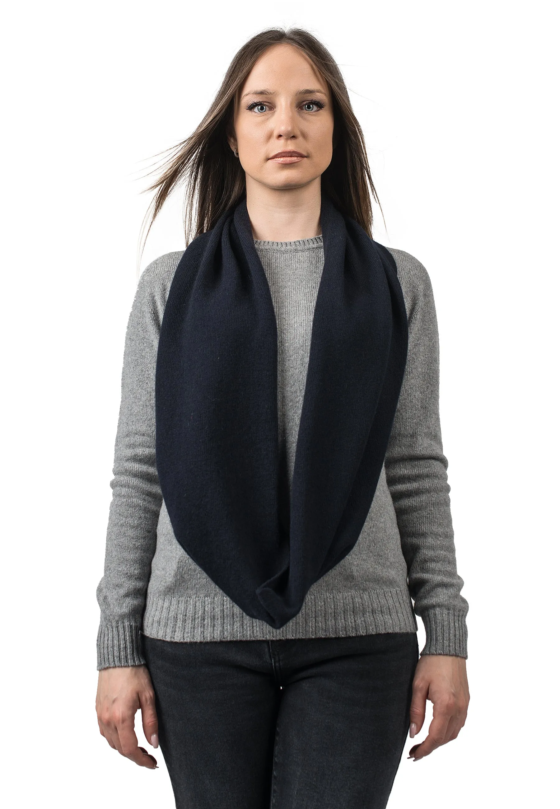 Sciarpa chiusa 100% cashmere rigenerato