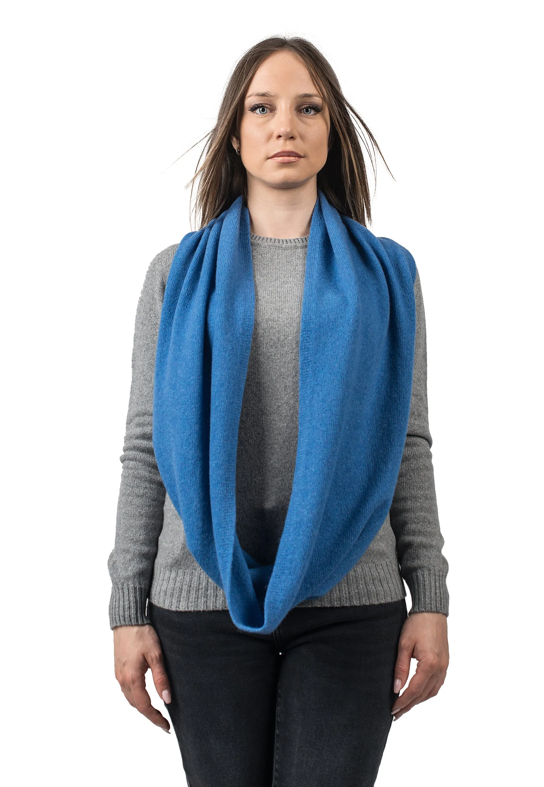 Sciarpa chiusa 100% cashmere rigenerato