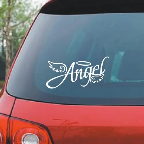 style: 20x8cm, Color: White - Angel Wings Reflective Sticker